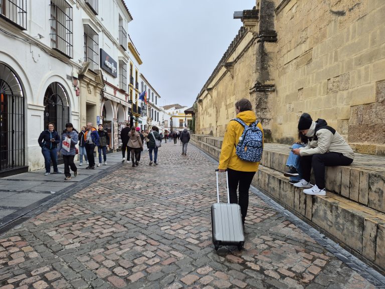 The Sound of a Wheeled Suitcase on Cobbles